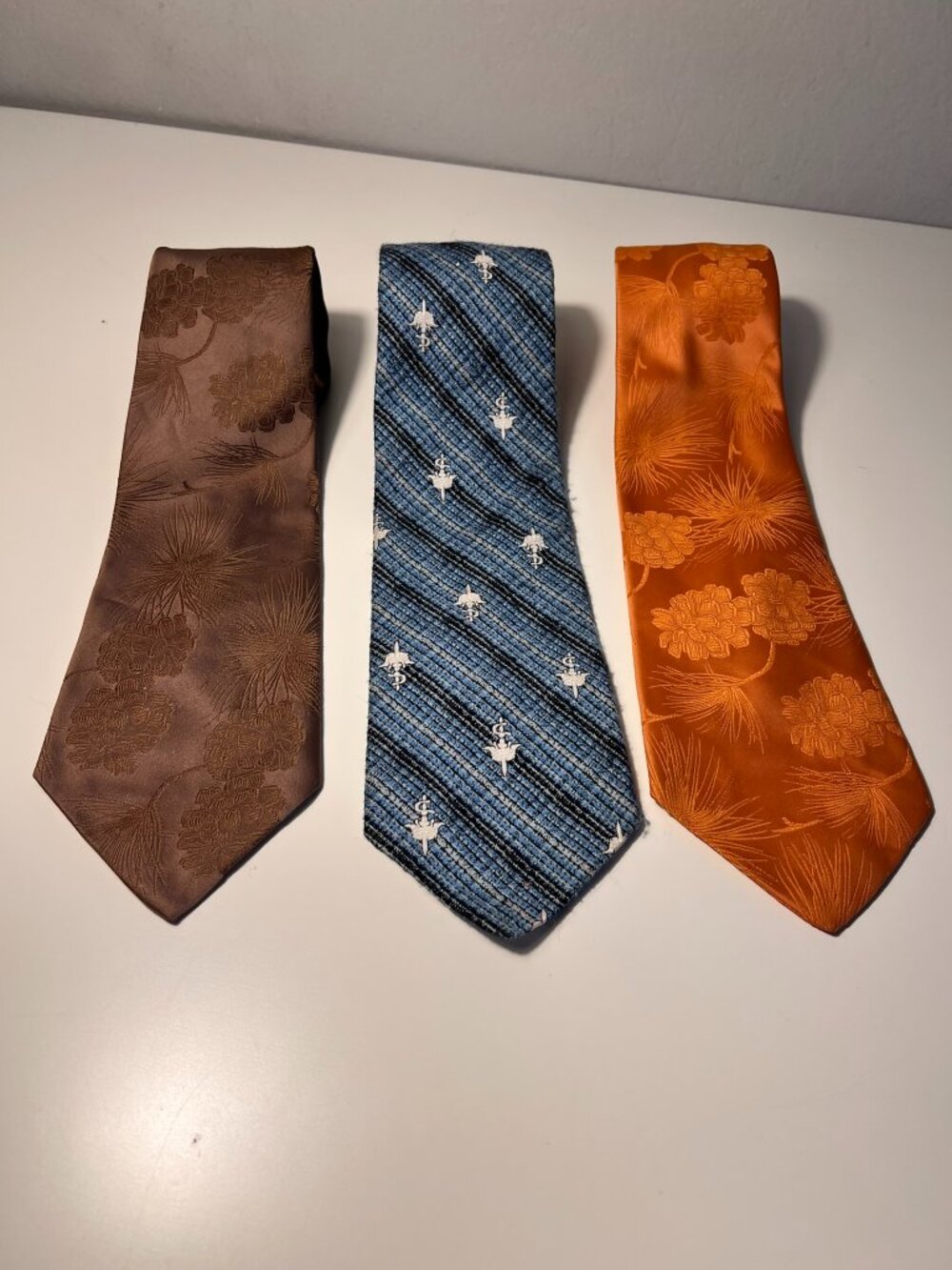3 Vintage Ties - Jerry Leonard - Excellent Condition - 1960's/1970's